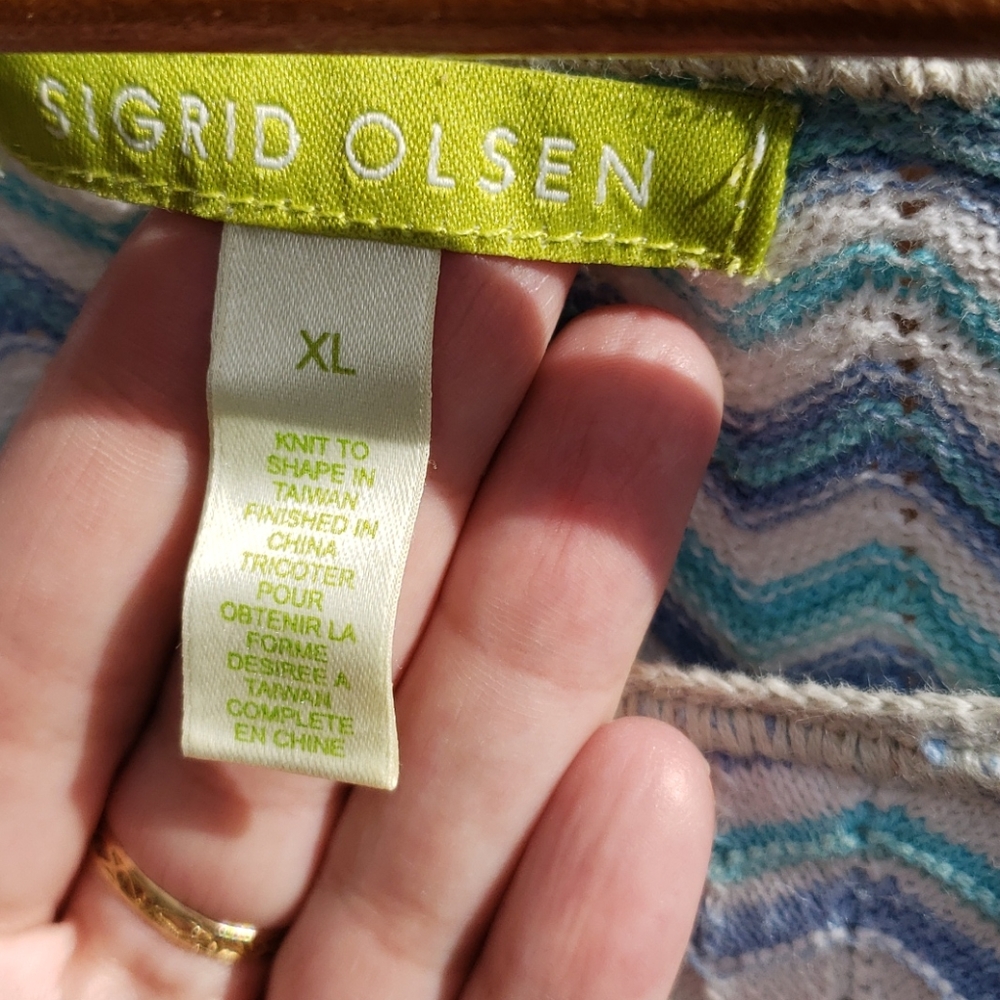 SIGRID OLSEN Multi-Color Crochet Top - Picture 2 of 8